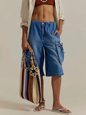 NWT Free People We The Free Marty Pull On Crop Jeans